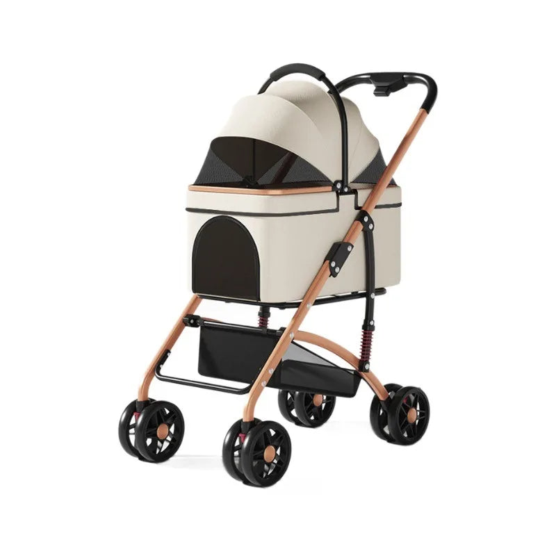 carrinho pet Detachable Pet Stroller Lightweight Foldable Travel Cart for Dogs and Cats Pet Stroller